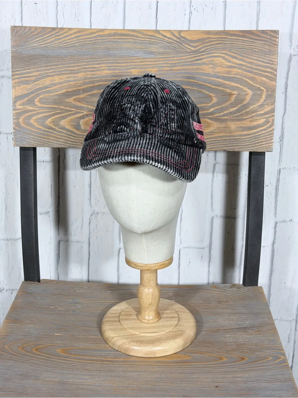 🖤 Free People Hollie Varsity Baseball Hat Black Red NWT